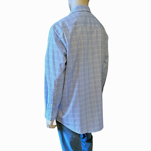 Calvin Klein Dress Shirt Cotton Long Sleeve Steel + Wrinkle Free Regular Fit - Picture 11 of 14